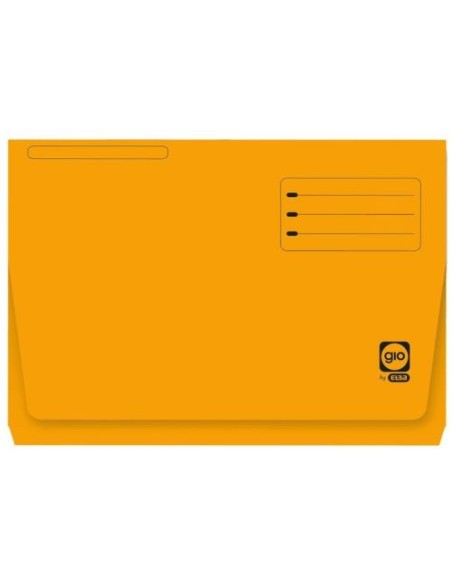 PAQ 25 SUBCARPETAS Fº BOLSA Y SOLAPA 320G NARANJA